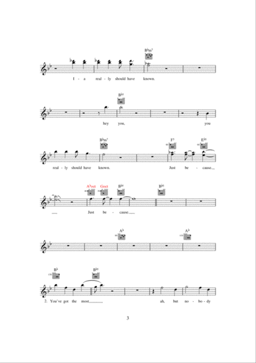 Just Because Piano scores gallery preview page 3