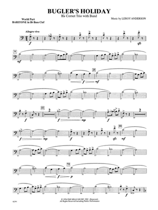 Bugler's Holiday (with Cornet Trio): WP B-flat Baritone B.C.