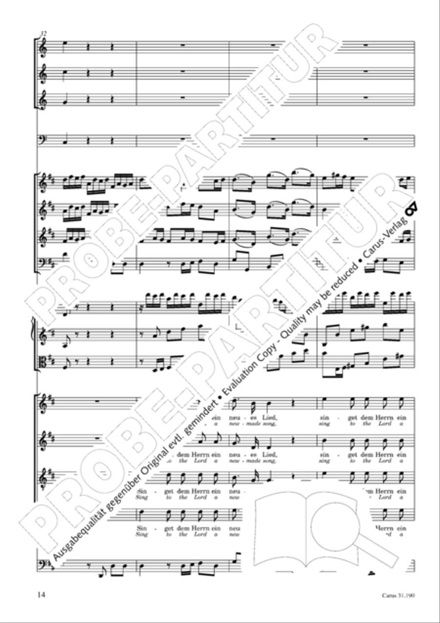 Sing to the Lord a new song (Singet dem Herrn ein neues Lied) ATB scores gallery preview page 15