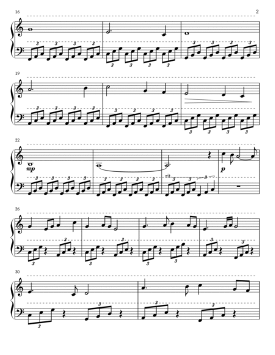 Perfection Perfection Easy Piano scores gallery preview page 2