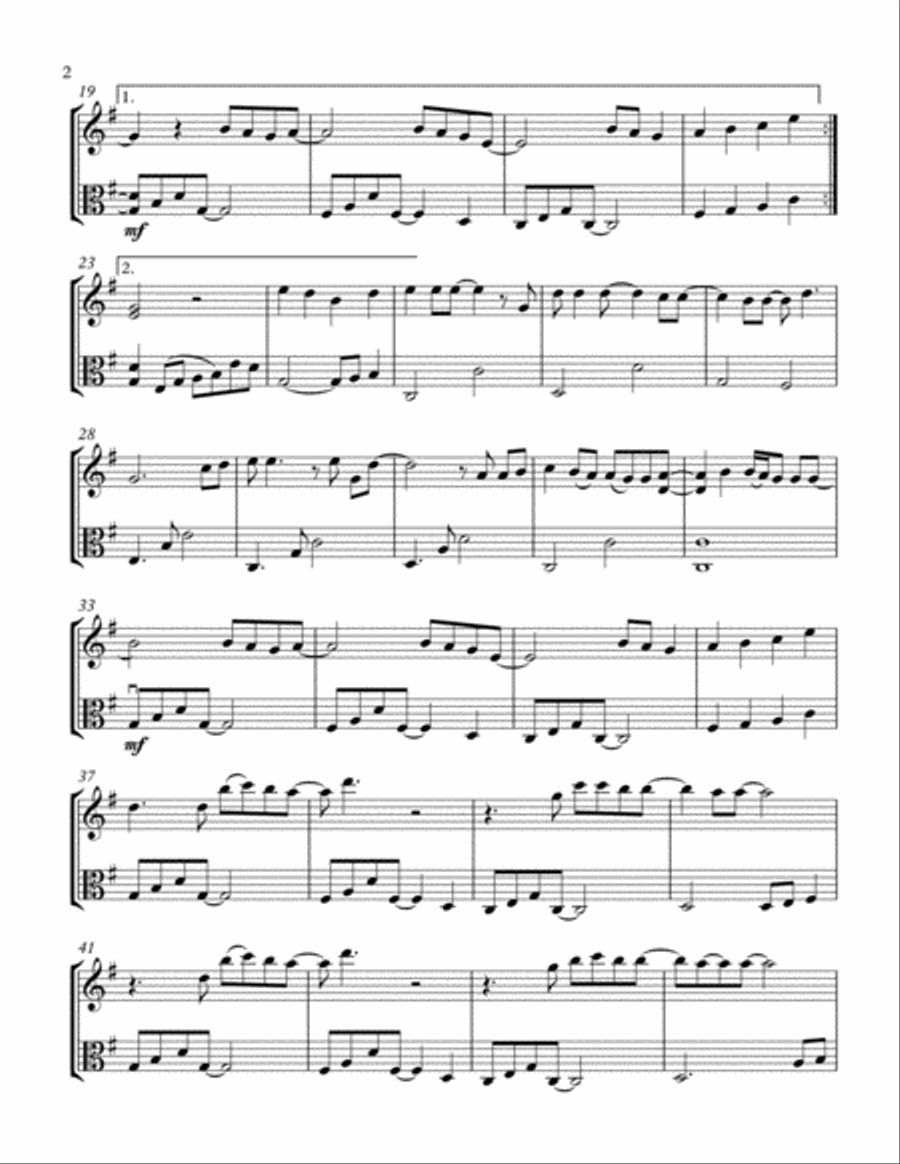 Wonderful Tonight String Duet scores gallery preview page 3