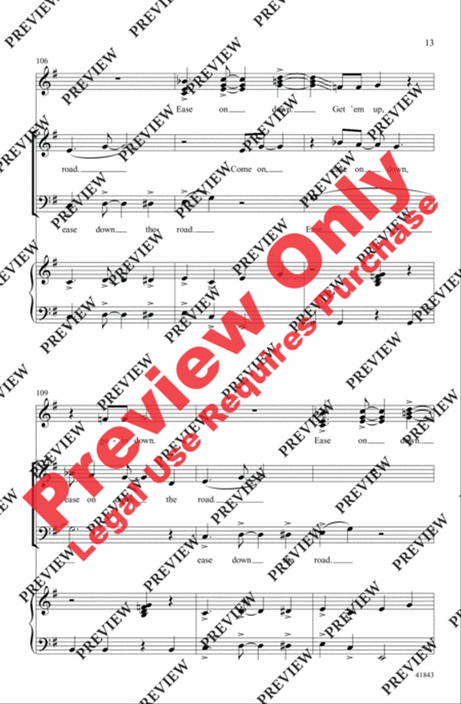 Ease on Down the Yellow Brick Road 3-Part scores gallery preview page 13