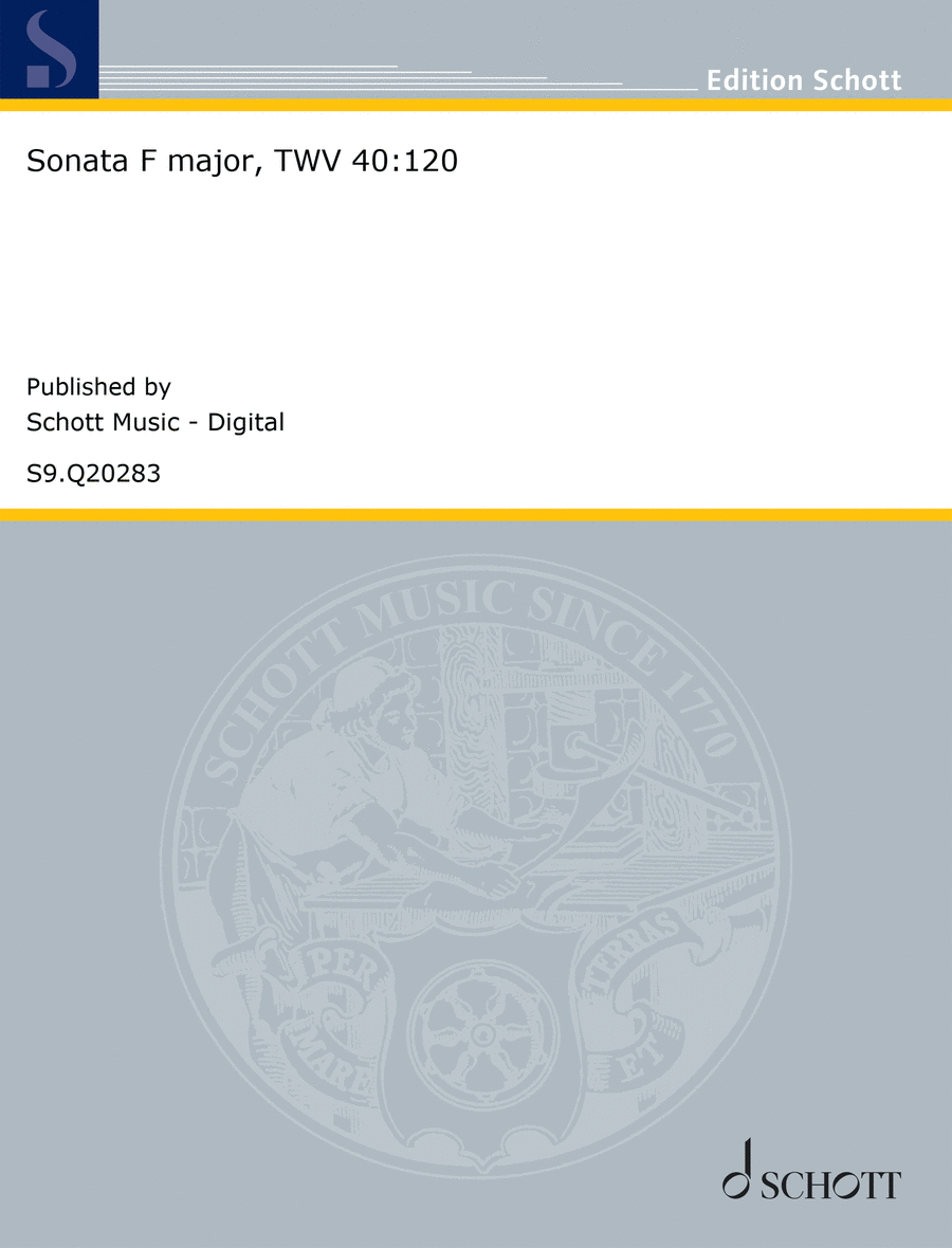 Sonata F major, TWV 40:120 Alto Recorder scores gallery preview page 1