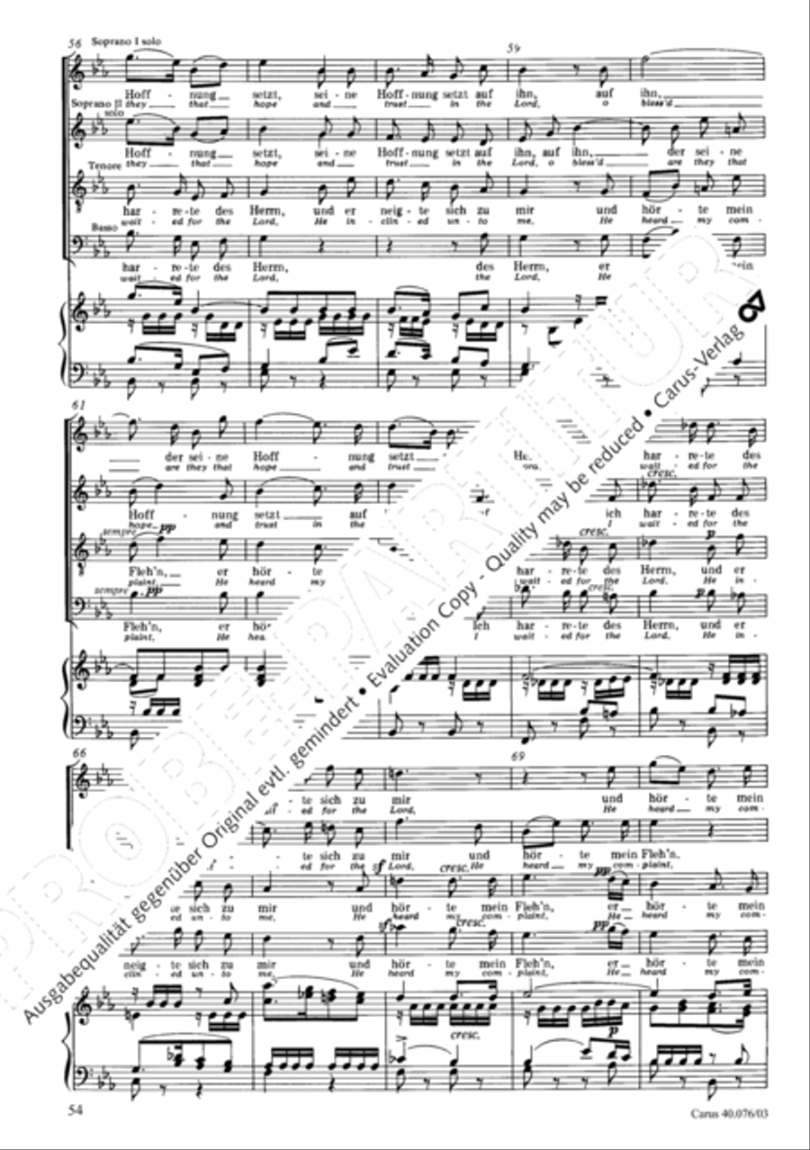 Hymn of Praise, MWV A 18 SSAATB scores gallery preview page 55