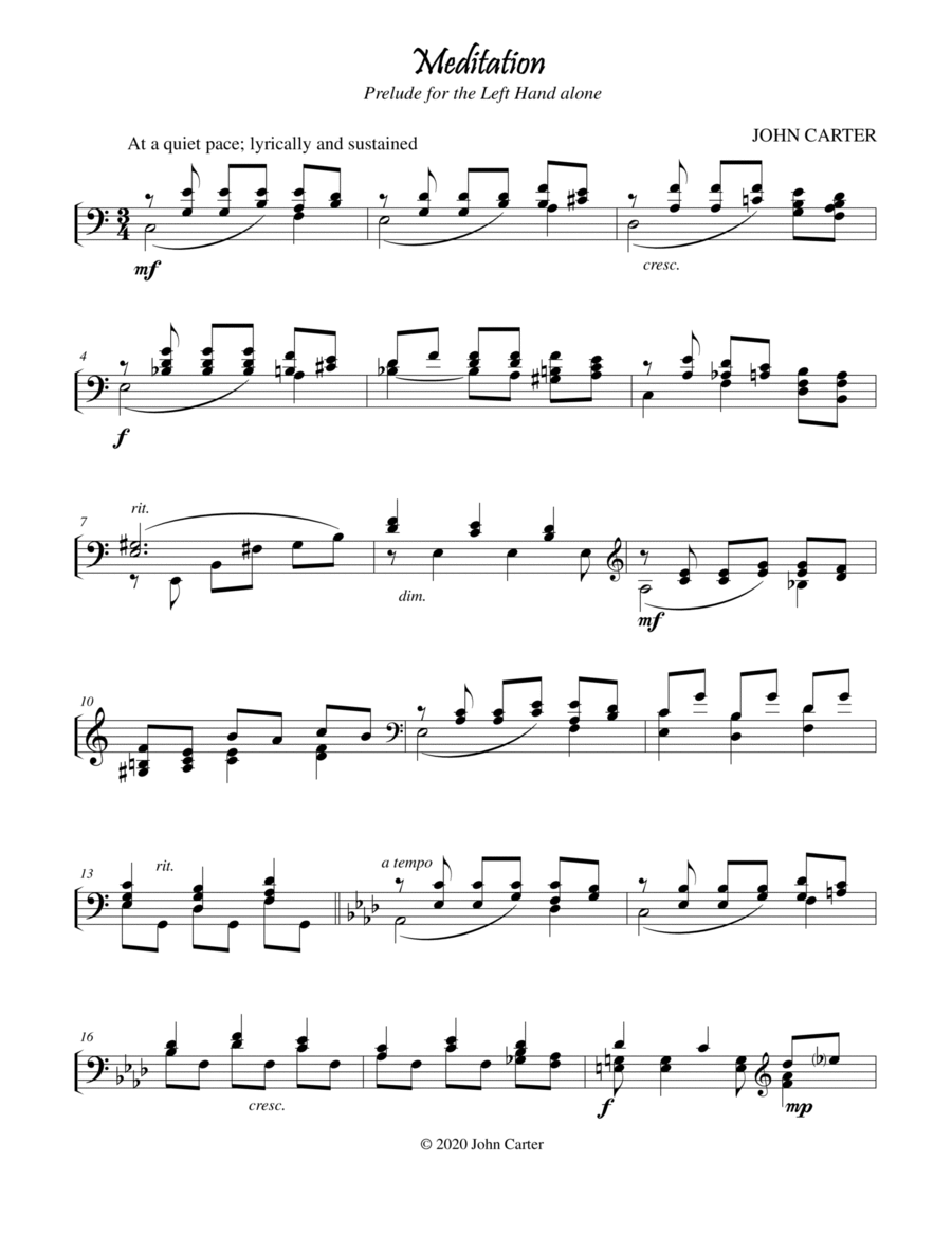 Meditation Piano Method scores gallery preview page 1
