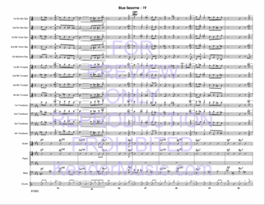 Blue Sesame Blue Sesame Jazz Ensemble scores gallery preview page 20