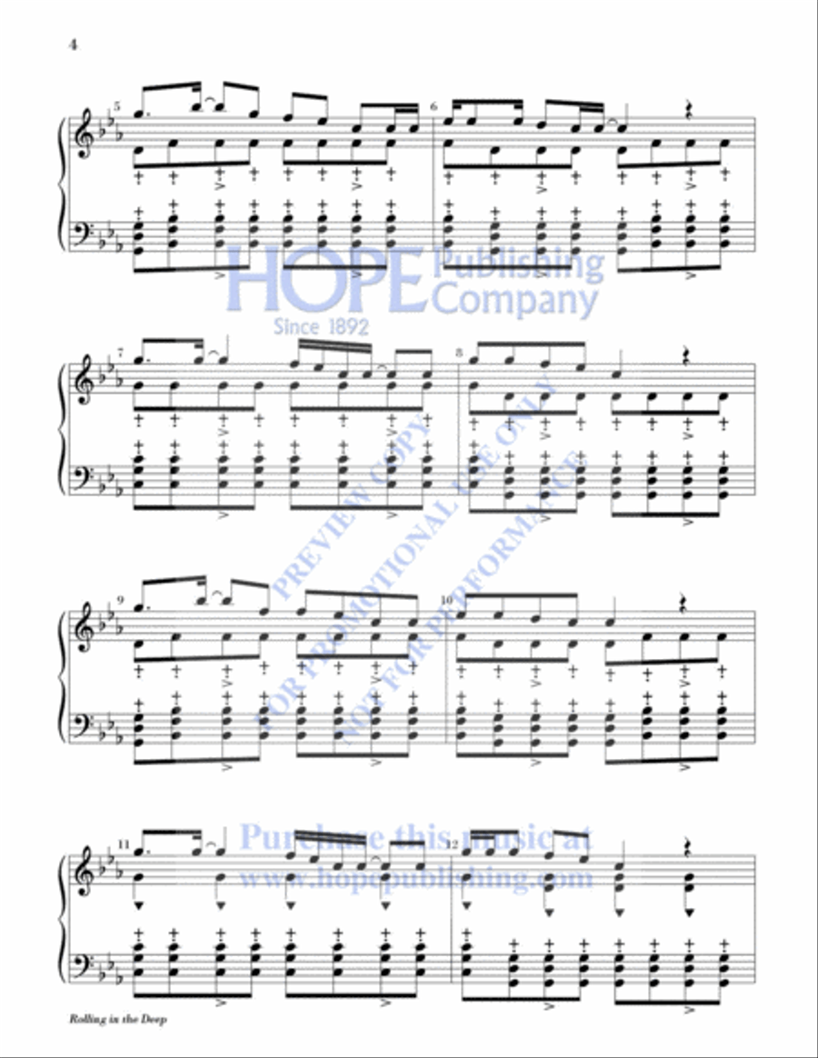 Rolling in the Deep 2-Octaves scores gallery preview page 5