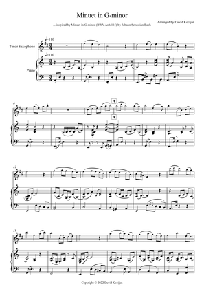Book cover for Minuet in G-minor - EASY (tenor sax & piano)