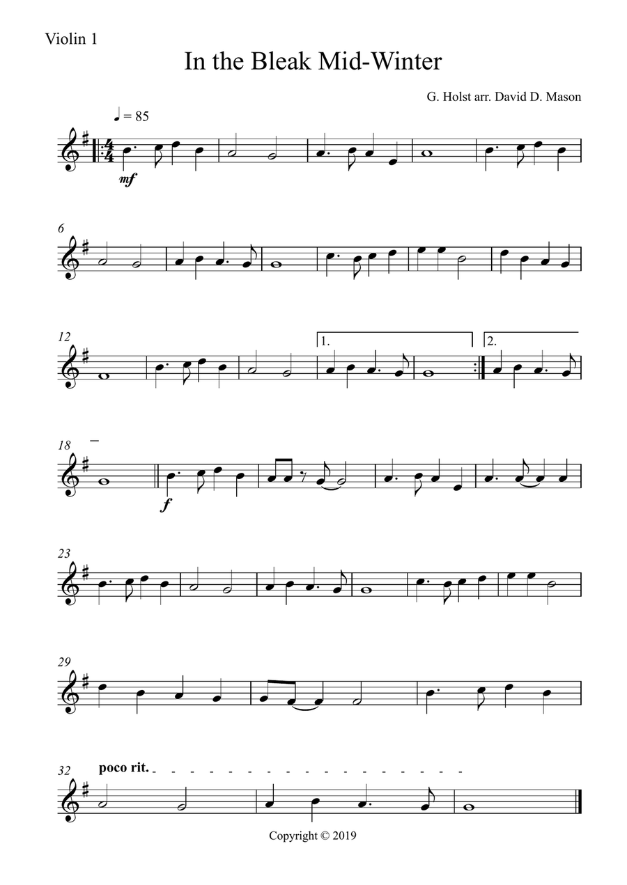 In the Bleak Mid-Winter Cello scores gallery preview page 2