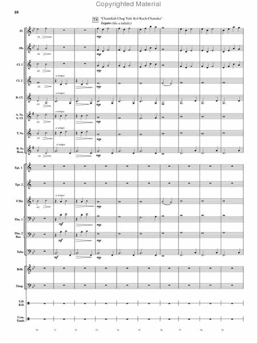 A Celebration of Hanukkah Concert Band scores gallery preview page 9