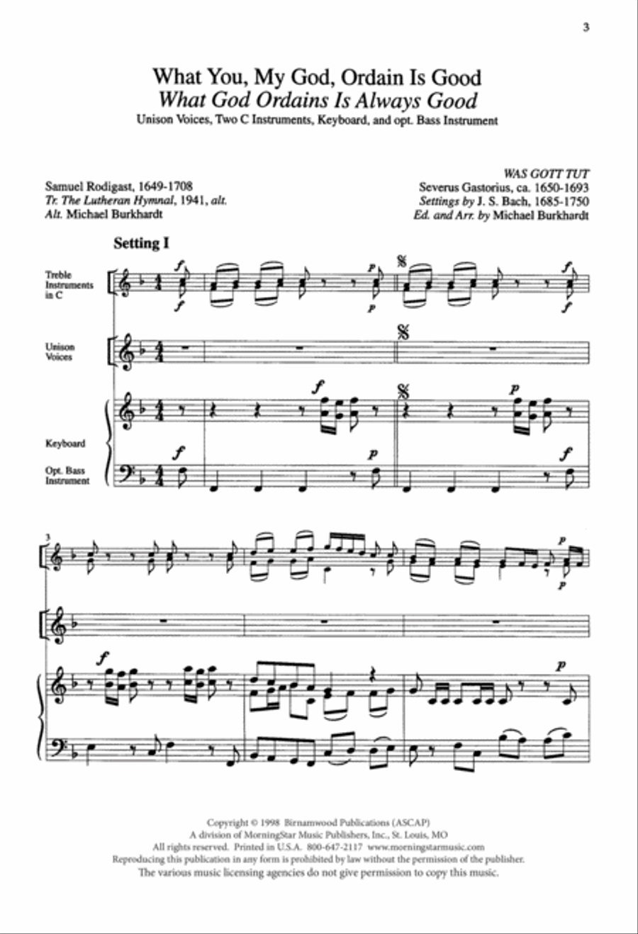 What You, My God, Ordain Is Good Unison Choir scores gallery preview page 3