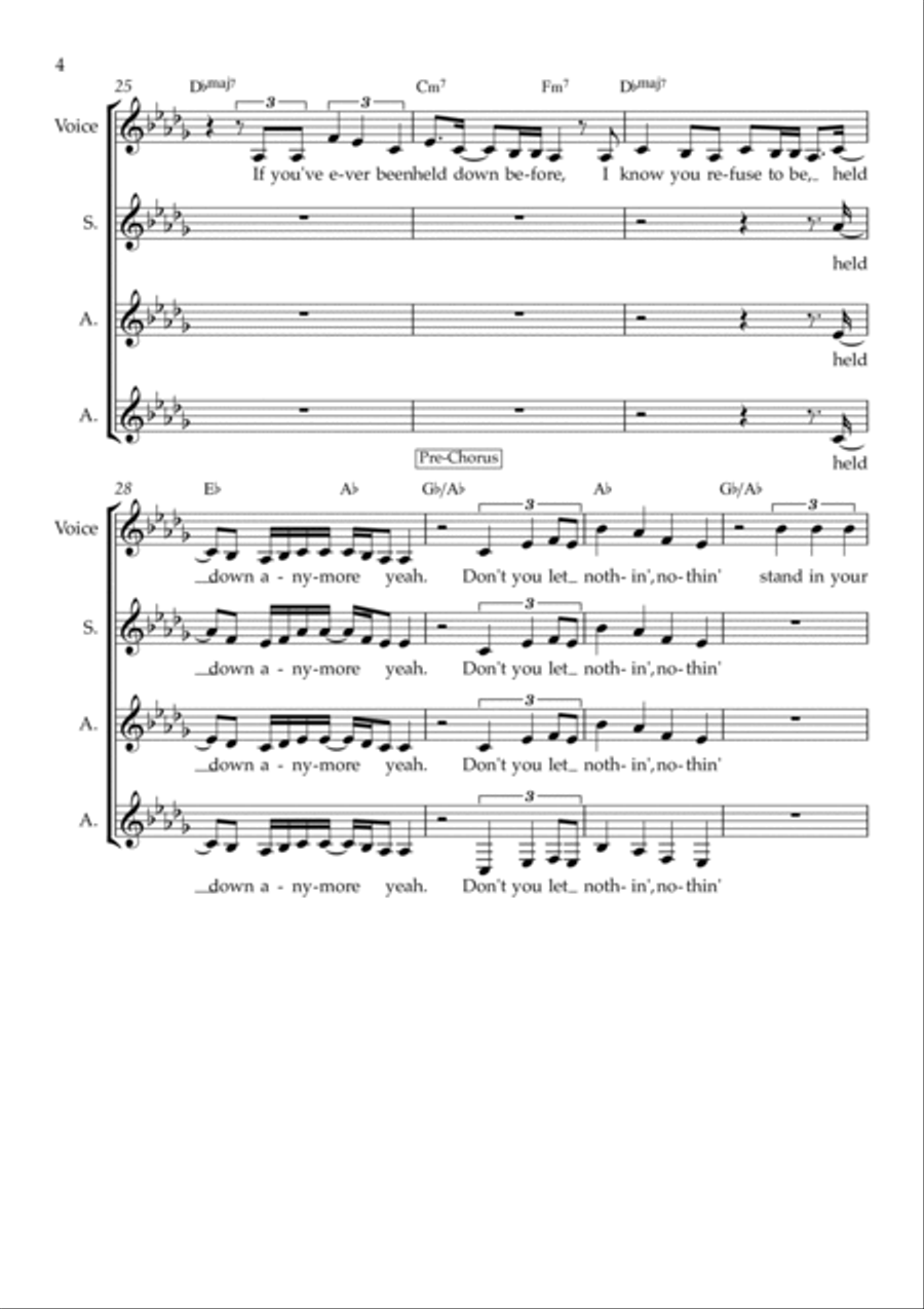 Ain't No Stoppin' Us Now Ain't No Stoppin' Us Now Women's Choir scores gallery preview page 4
