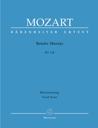 Book cover for Betulia liberata, KV 118 (74c)