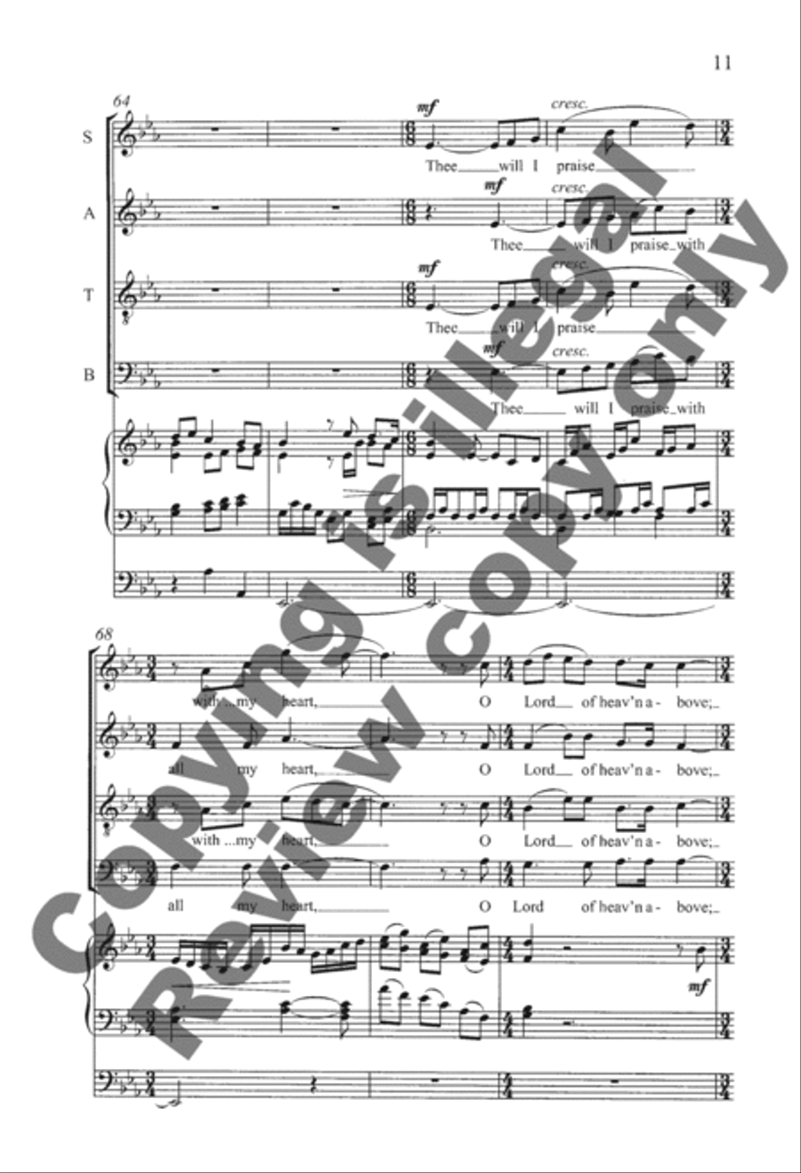 Thee Will I Praise Thee Will I Praise 4-Part scores gallery preview page 24
