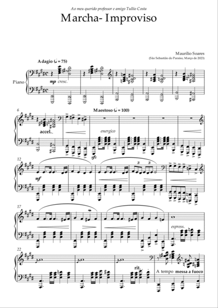 Marcha- Improviso Marcha- Improviso Piano Solo scores gallery preview page 2