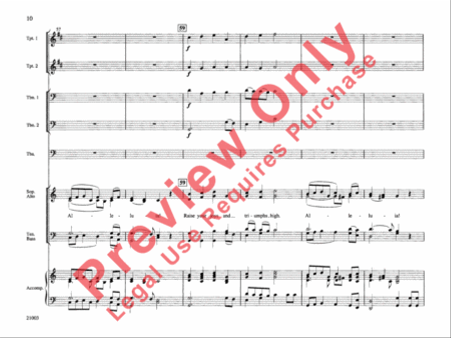 Risen Today! (An Easter Medley) Choir scores gallery preview page 11