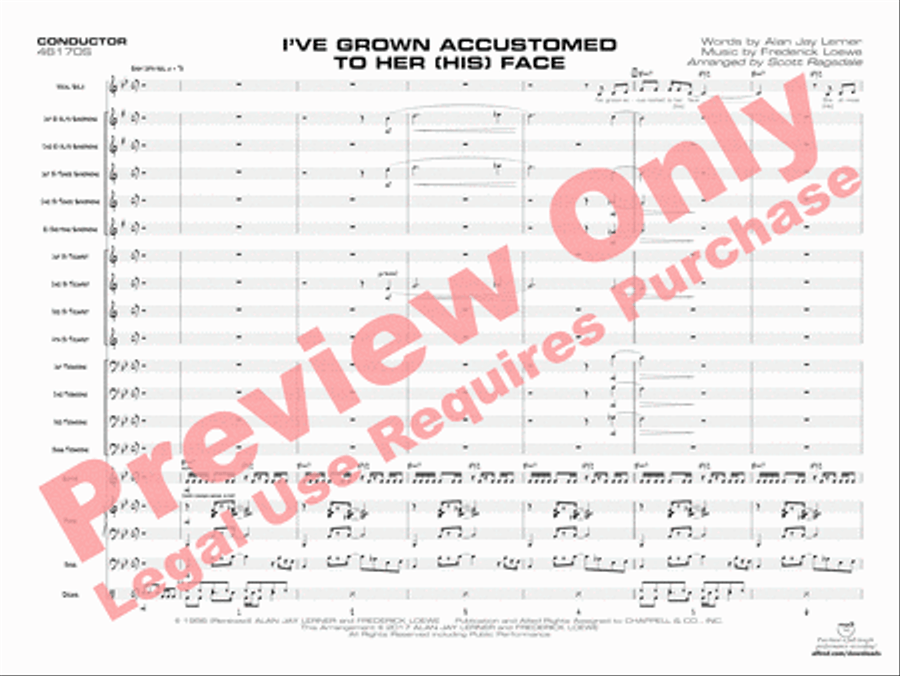 I've Grown Accustomed to Her (His) Face Jazz Ensemble scores gallery preview page 4