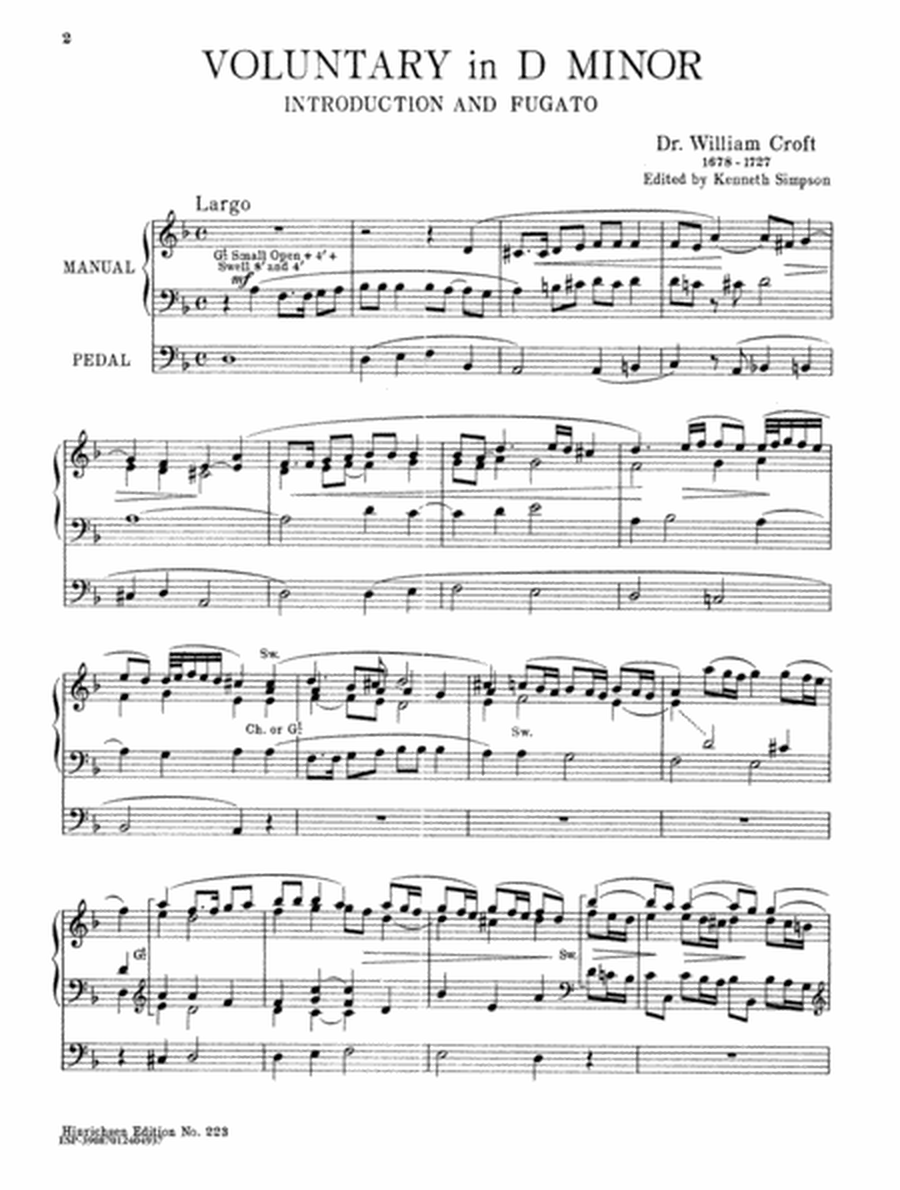 Voluntary in D minor : introduction and fugato