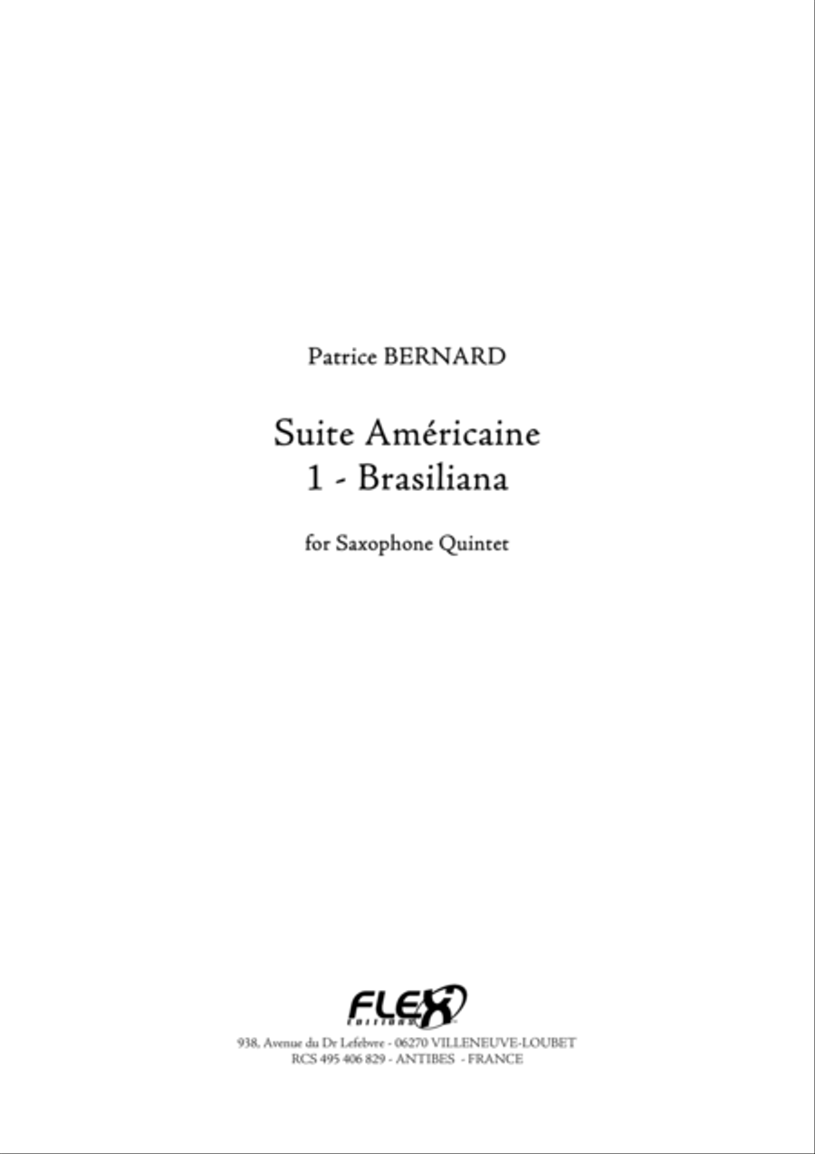 Suite Americaine - 1 - Brasiliana Saxophone Quintet scores gallery preview page 1