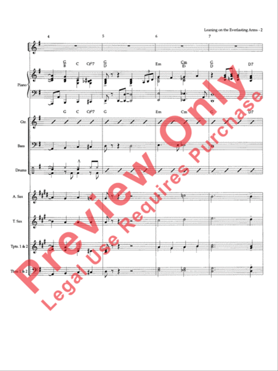 Leaning on the Everlasting Arms Choir scores gallery preview page 35
