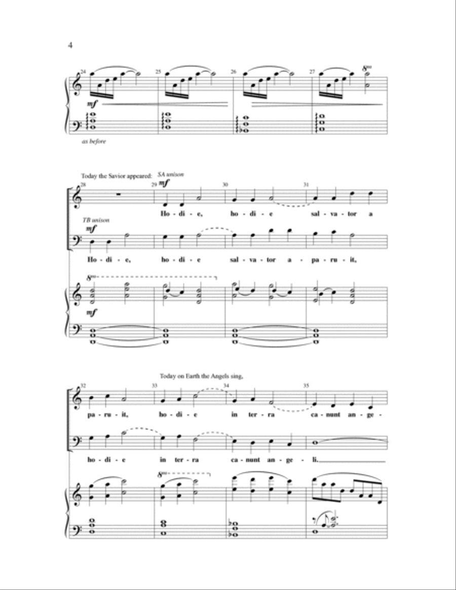 Hodie 4-Part scores gallery preview page 3