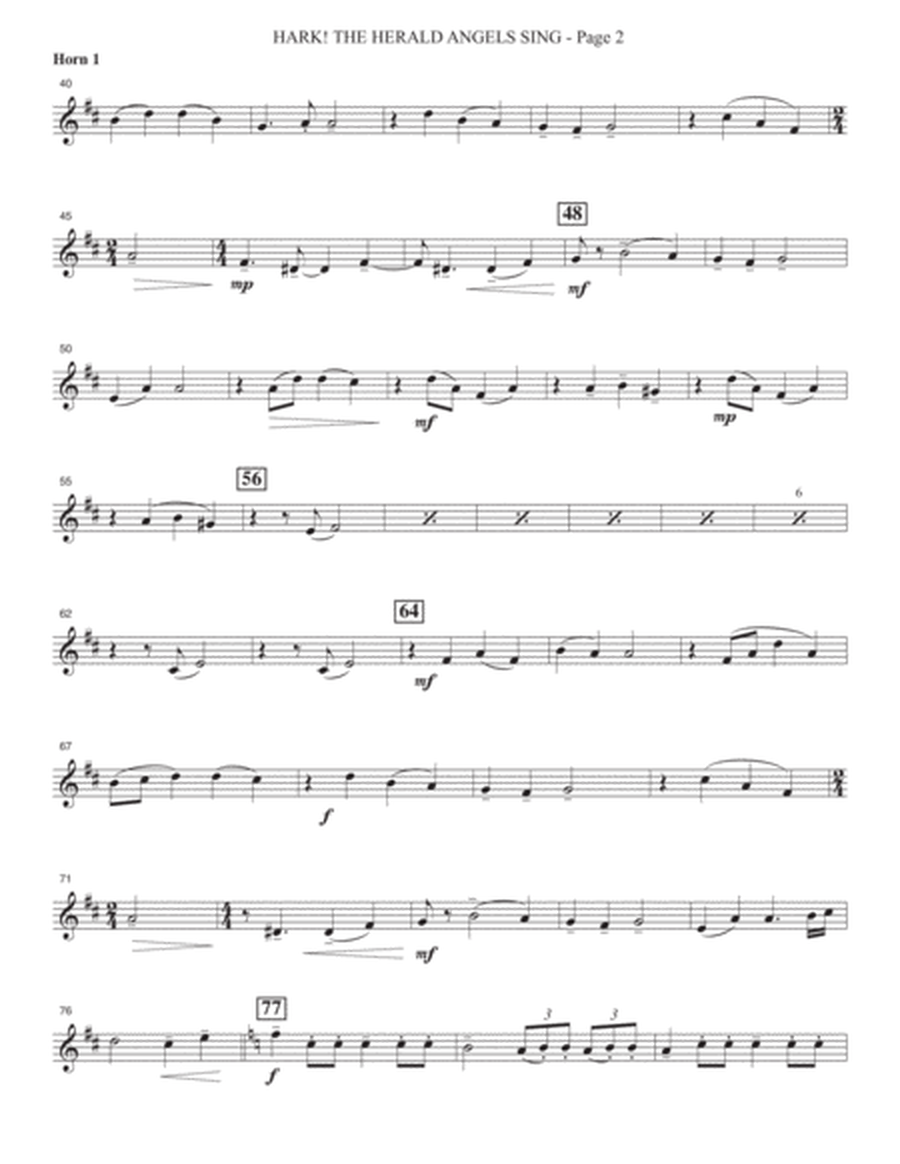 Hark! The Herald Angels Sing (Orchestra) (arr. Heather Sorenson) - F Horn 1