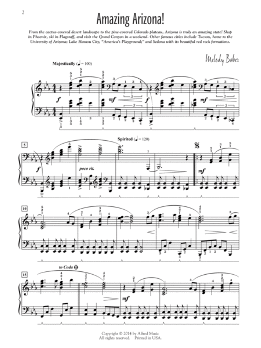 Amazing Arizona! Amazing Arizona! Piano Solo scores gallery preview page 2