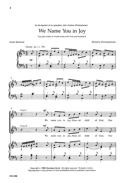 We Name You in Joy