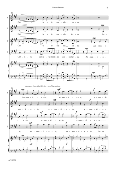 Cantate Domino - SATB choir, a cappella