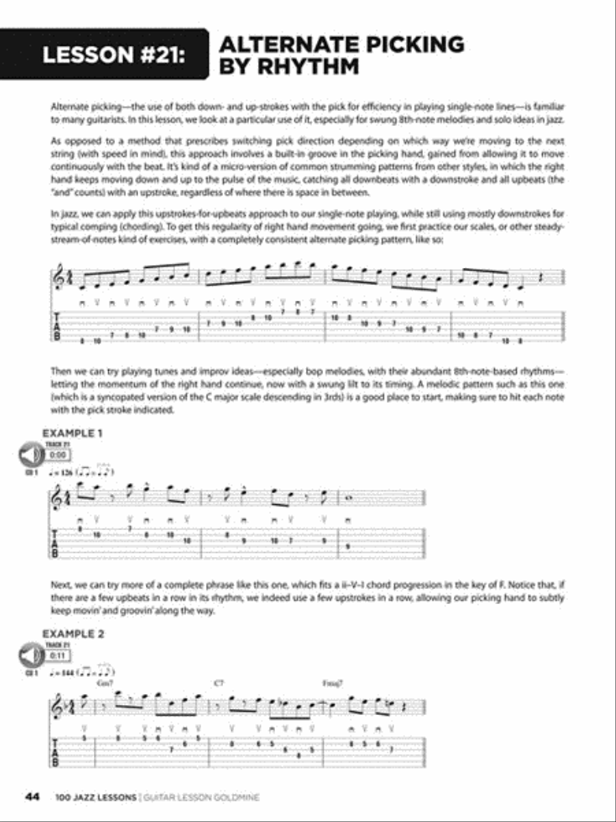 100 Jazz Lessons Electric Guitar scores gallery preview page 7
