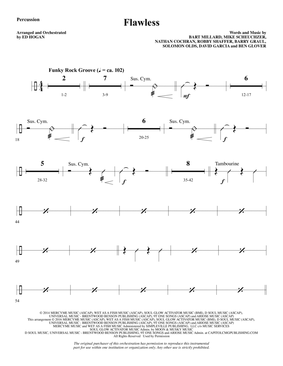 Flawless - Percussion Choir scores gallery preview page 1