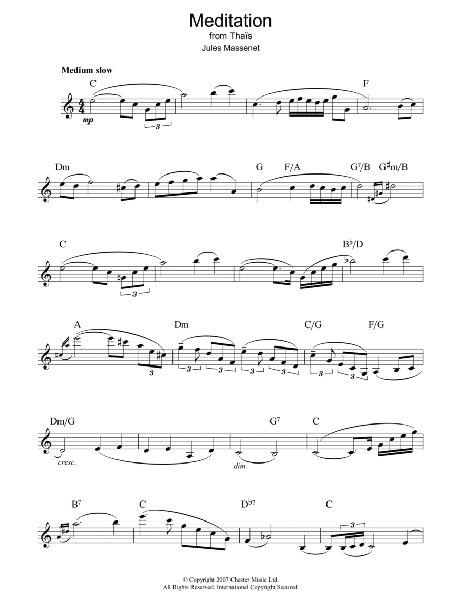 Meditation from thais piano online