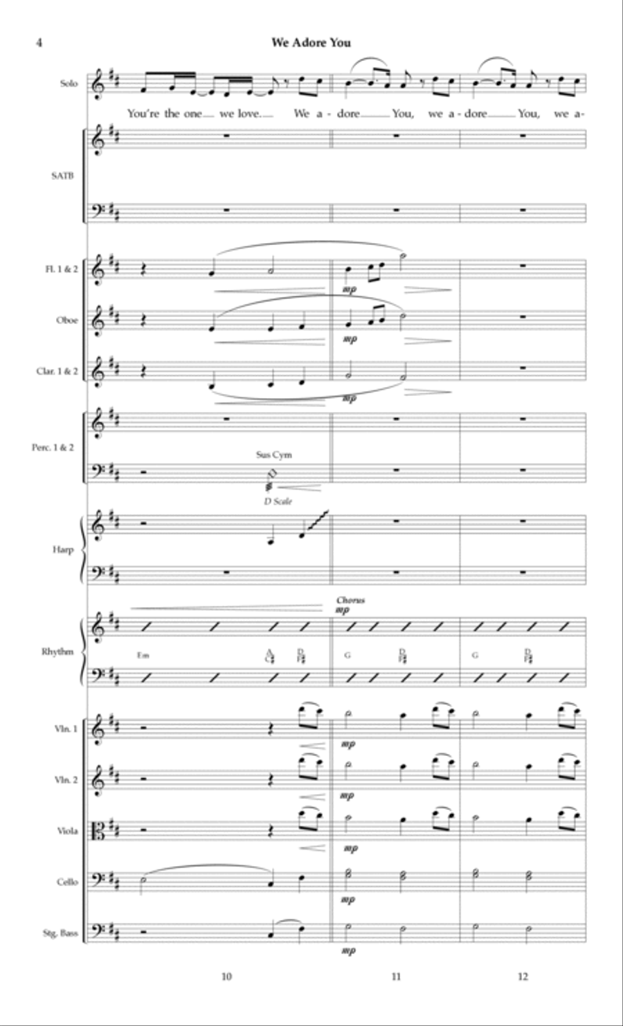 We Adore You - Full Score Choir scores gallery preview page 4