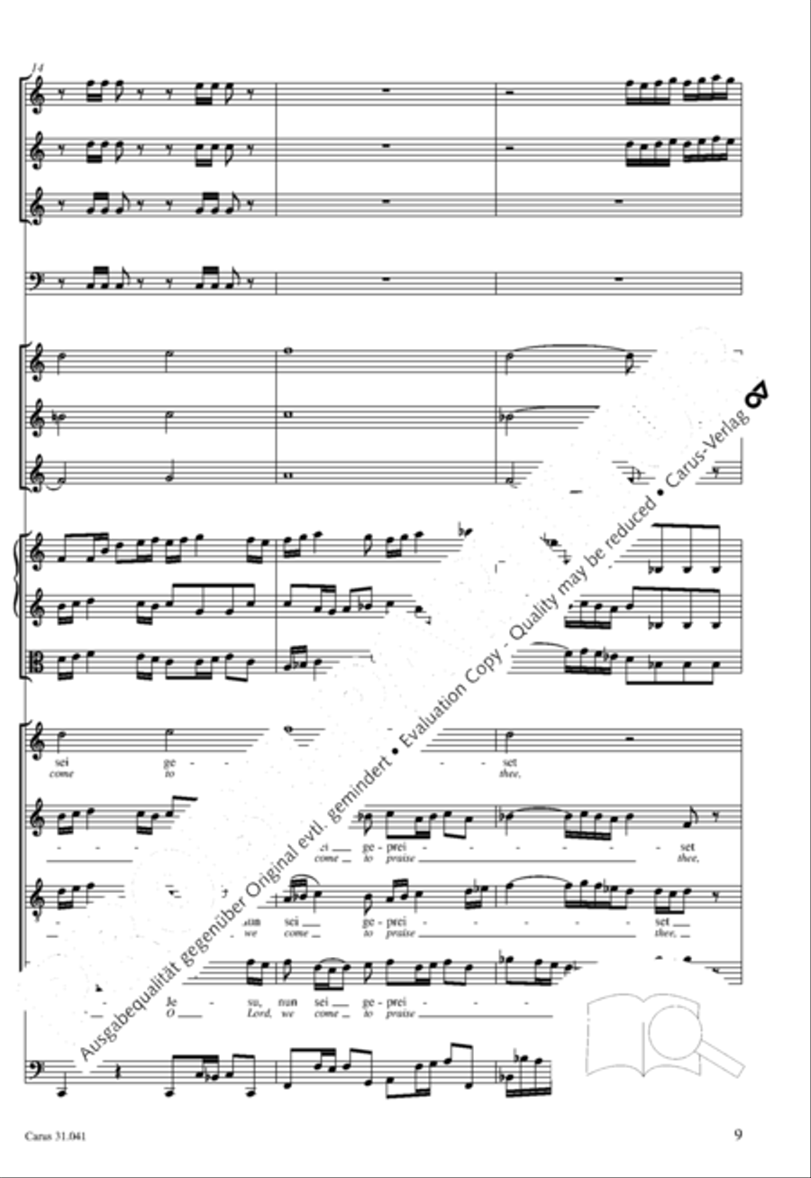 O Lord, we come to praise thee 4-Part scores gallery preview page 10