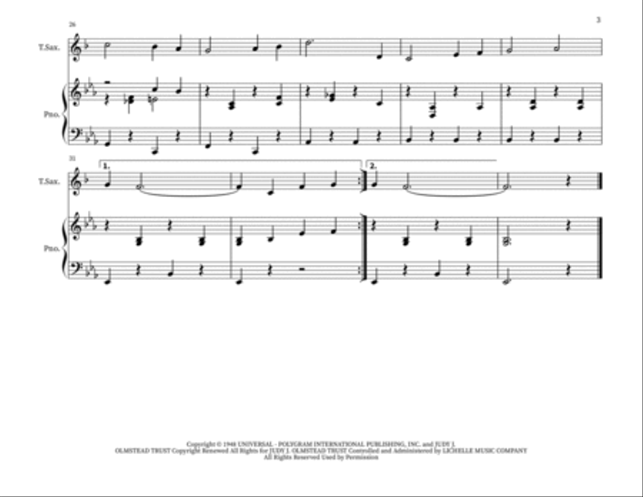 Blue Christmas Woodwind Duet scores gallery preview page 3