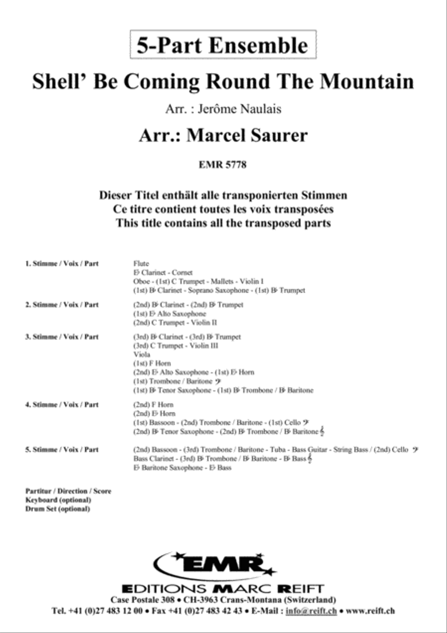 Shell' Be Coming Round The Mountain Concert Band scores gallery preview page 2