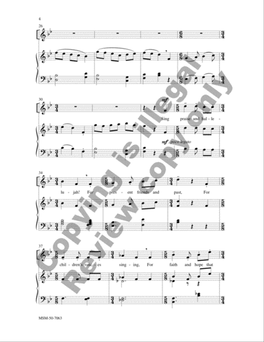 Sing Praise and Hallelujah! 3-Part scores gallery preview page 4