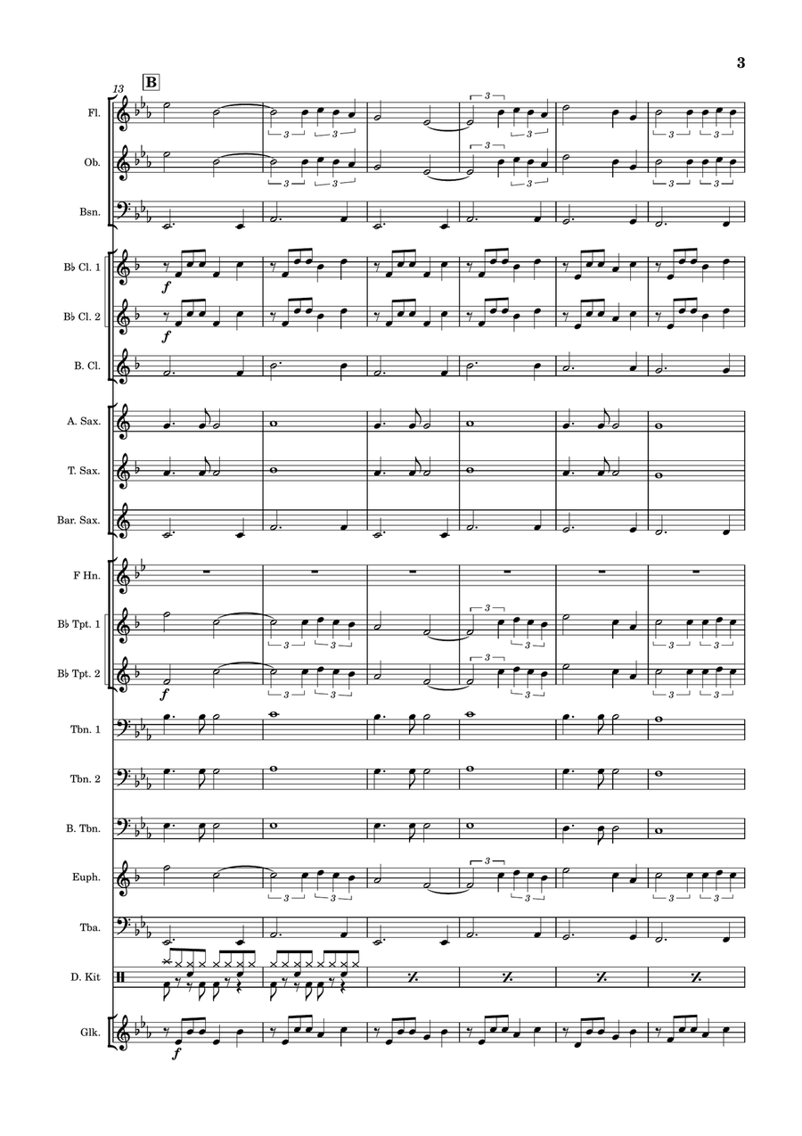 Born Free Concert Band scores gallery preview page 3