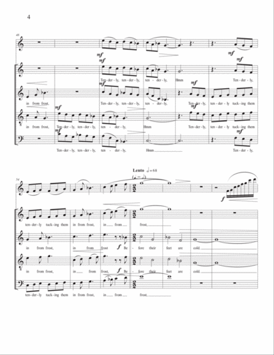 Fragile [SATB Choral Part with Flute] 4-Part scores gallery preview page 4