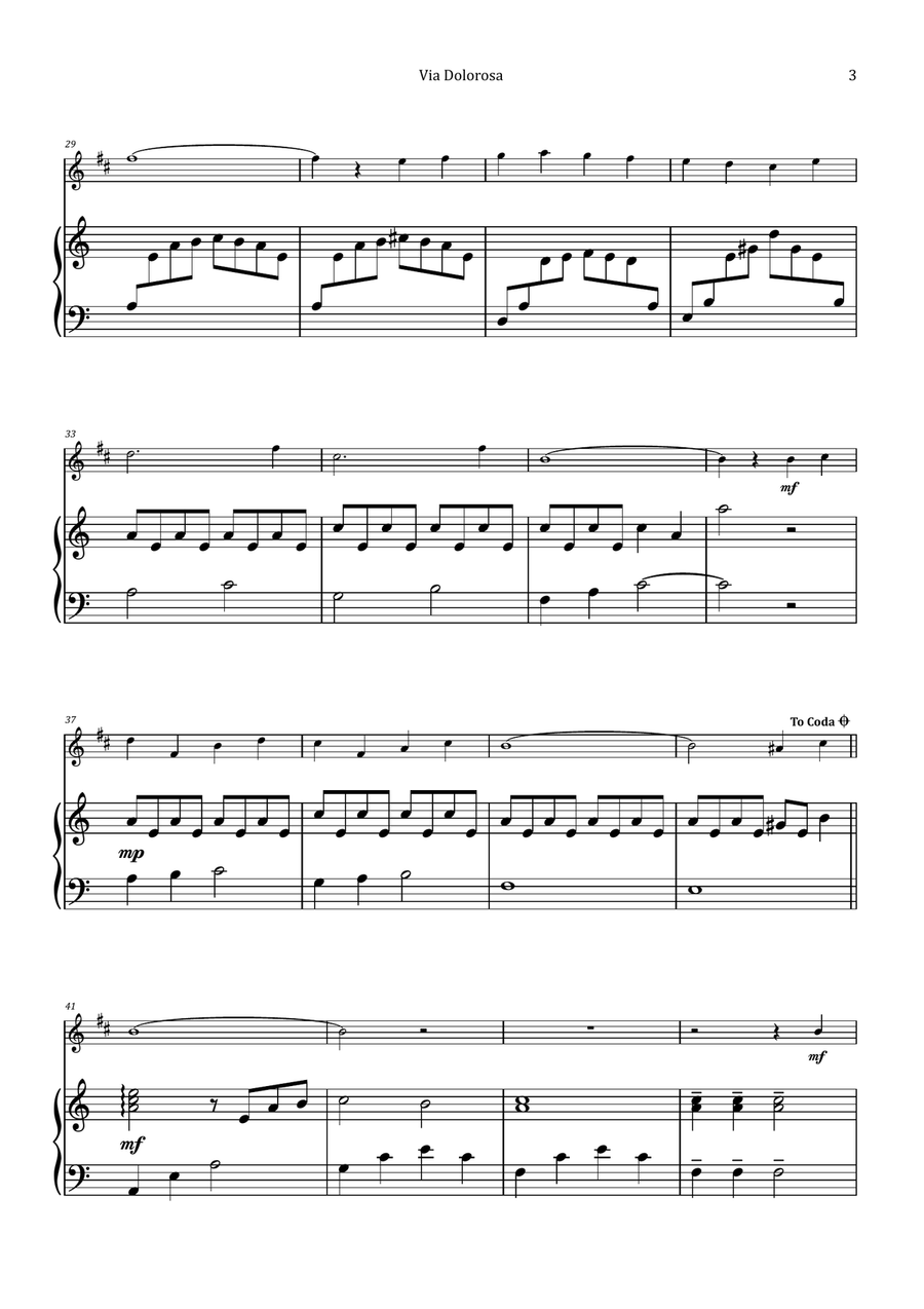Via Dolorosa Chamber Music scores gallery preview page 3