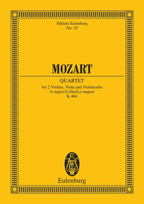 Book cover for String Quartet in A Major, K. 464