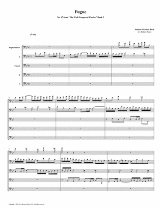 Fugue 17 from Well-Tempered Clavier, Book 2 (Euphonium-Tuba Quintet)