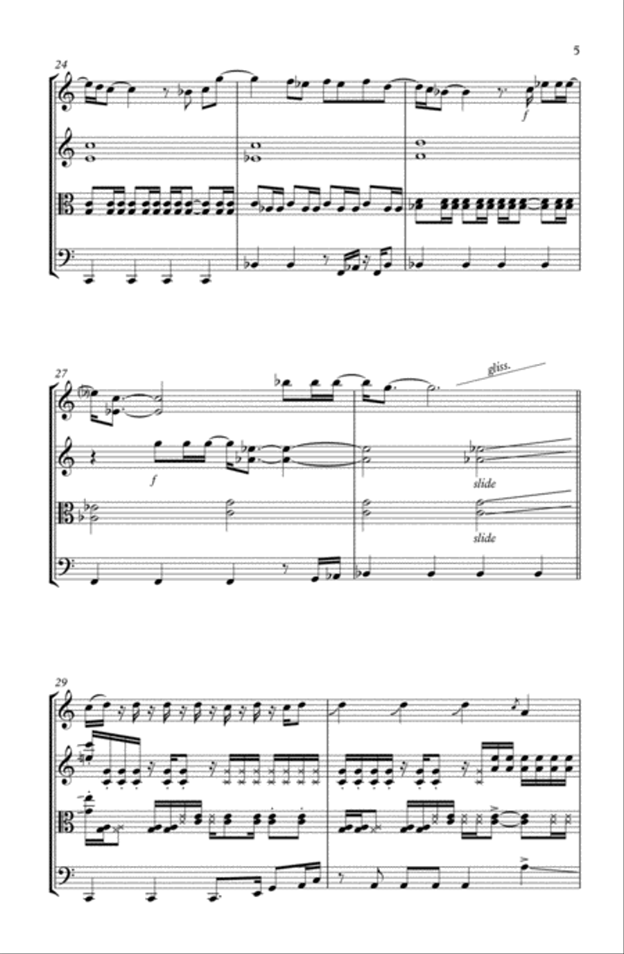 Can't Stop The Feeling from TROLLS Can't Stop The Feeling from TROLLS String Quartet scores gallery preview page 5