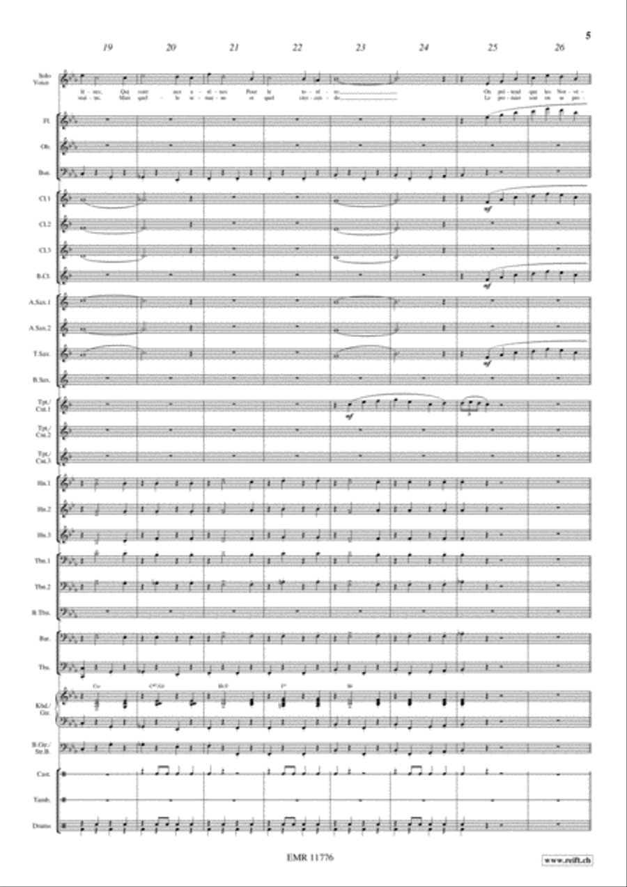 Le Chanteur de Mexico Concert Band scores gallery preview page 6
