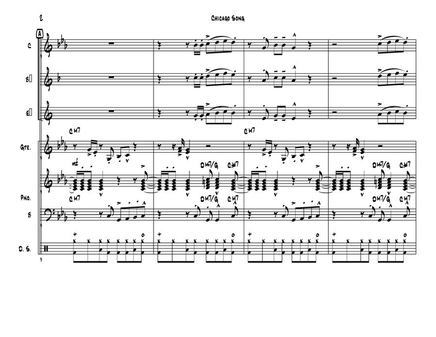 Chicago Song Jazz Ensemble scores gallery preview page 3
