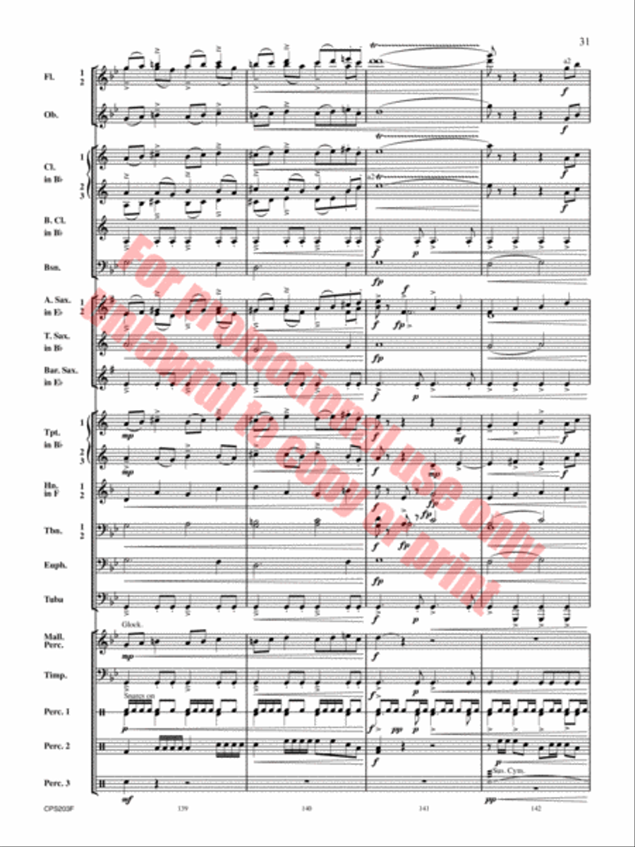 Red Hills Saga Concert Band scores gallery preview page 32