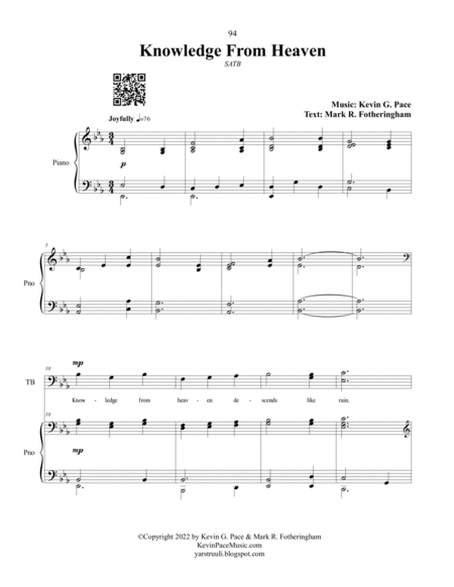 Knowledge from Heaven, sacred music for SATB choir image number null