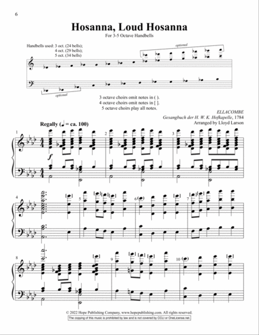 Worship Openers: Handbell Introits, Vol 1-Digital Download Handbell Choir scores gallery preview page 6