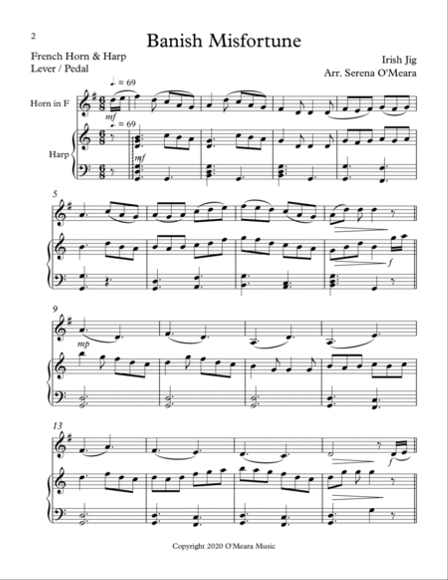 Banish Misfortune for French Horn & Harp image number null