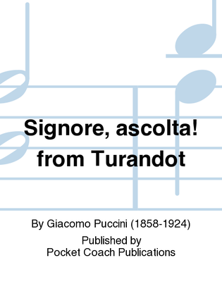 Book cover for Signore, ascolta! from Turandot